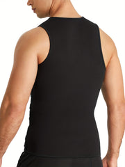 Men's Neoprene Sauna Suit Waist Trainer Vest & Body Shaper Zipper Tank Top
