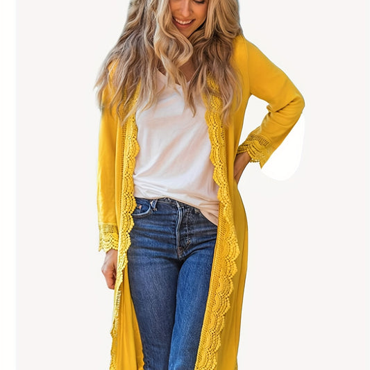  Casual Cardigan Open Front Long Cardigan