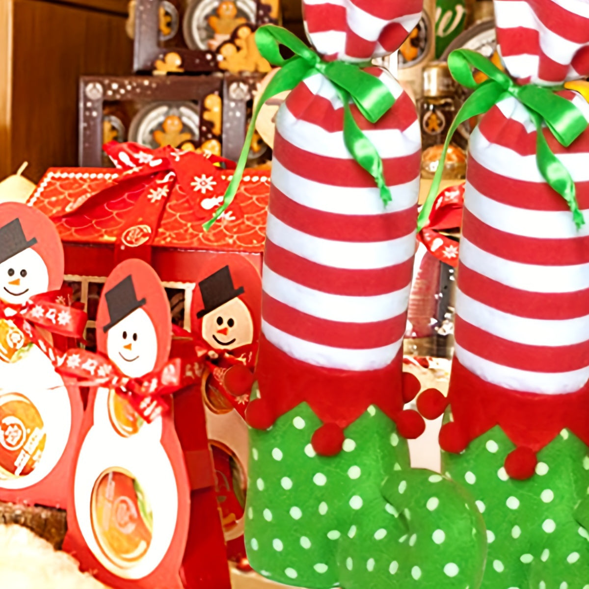 Christmas Elf Plush Elf Boot Candy Bag Children's Gift Christmas Tree Decoration