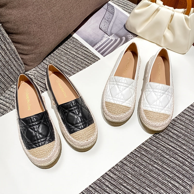 Women's Colorblock Platform Loafers Slip-on Casual Shoes