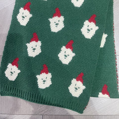 Knitted Wool Warm Casual Christmas Scarf