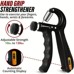 Adjustable Hand Grip Strengthener 10-130lbs Forearm Exerciser
