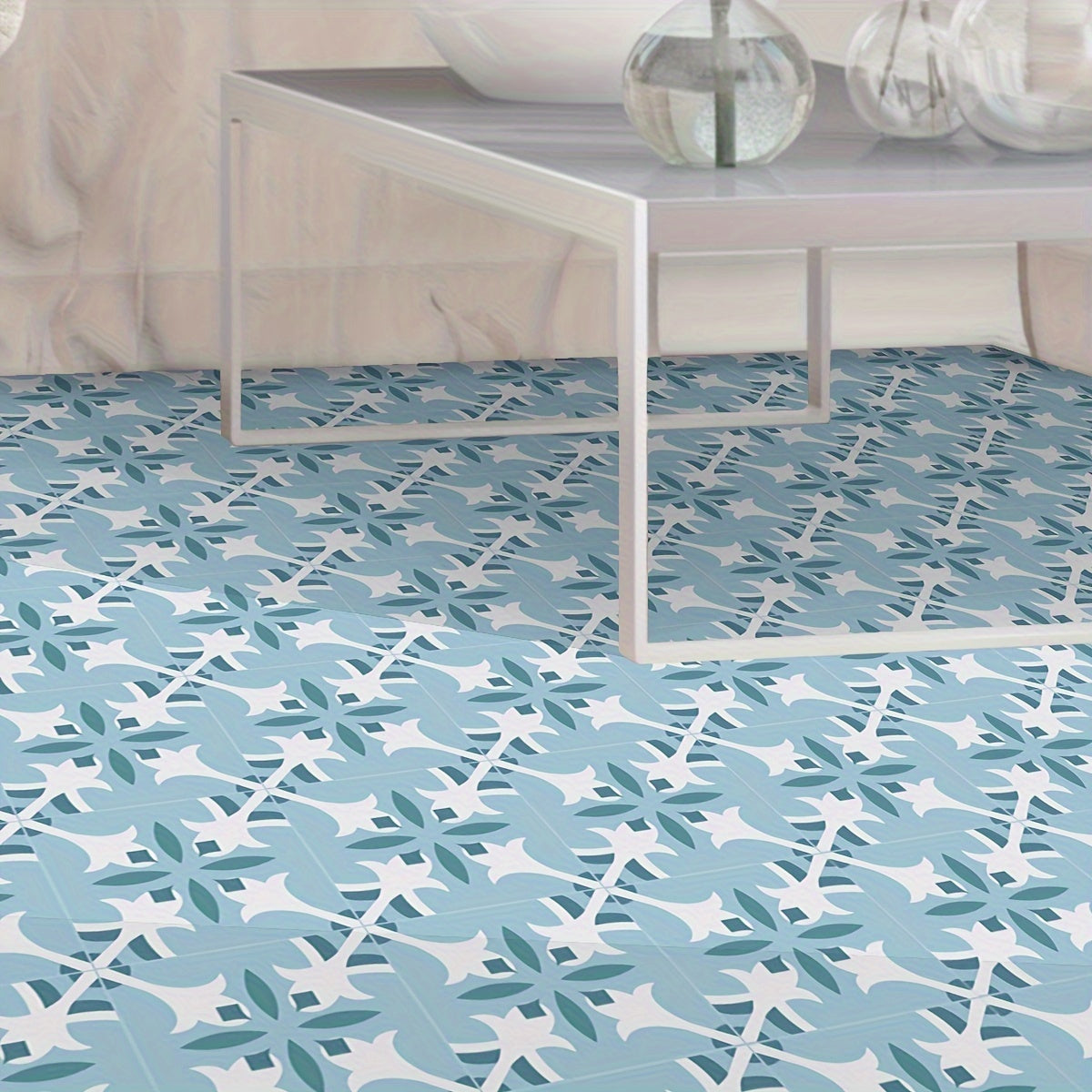9pcs Nordic Style Printed Floor Stickers Non slip Wear resistant