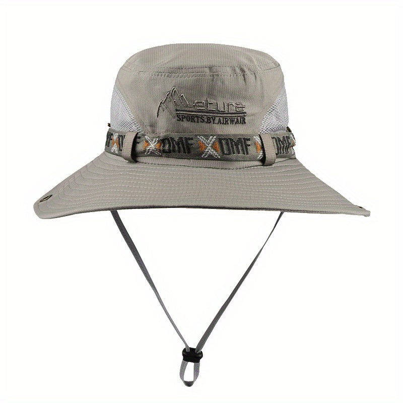 Breathable Wide Brim Bucket Hat for Outdoor Activities