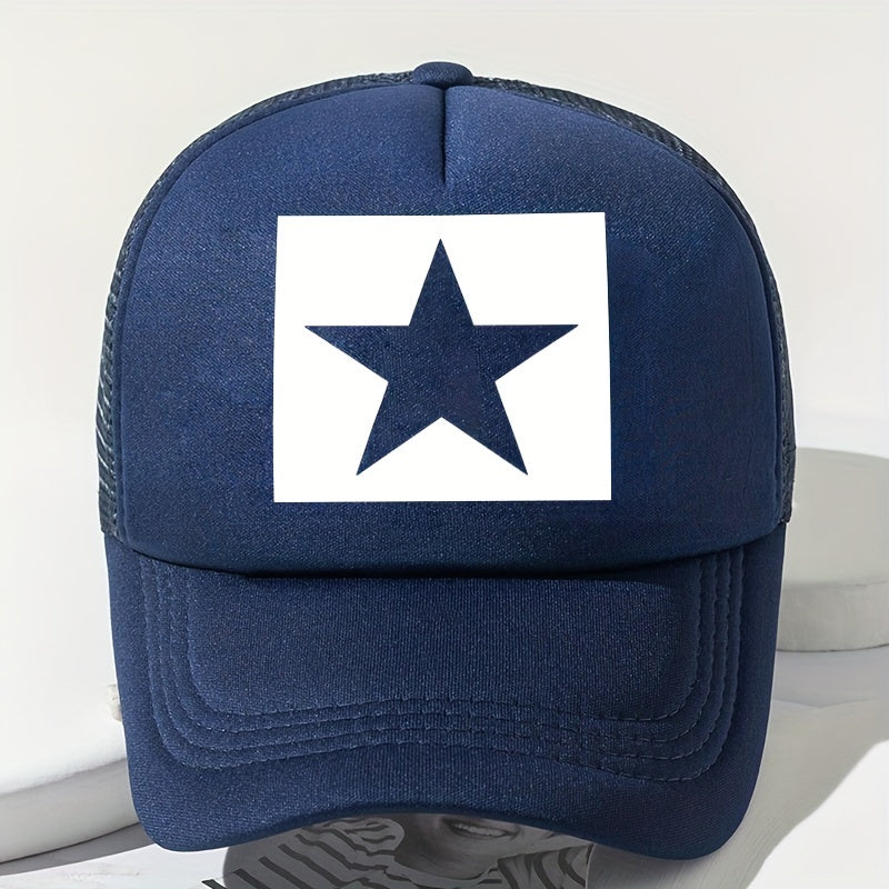 Pentagram Printed Unisex Baseball Cap Hip Hop Mesh Trucker Hat