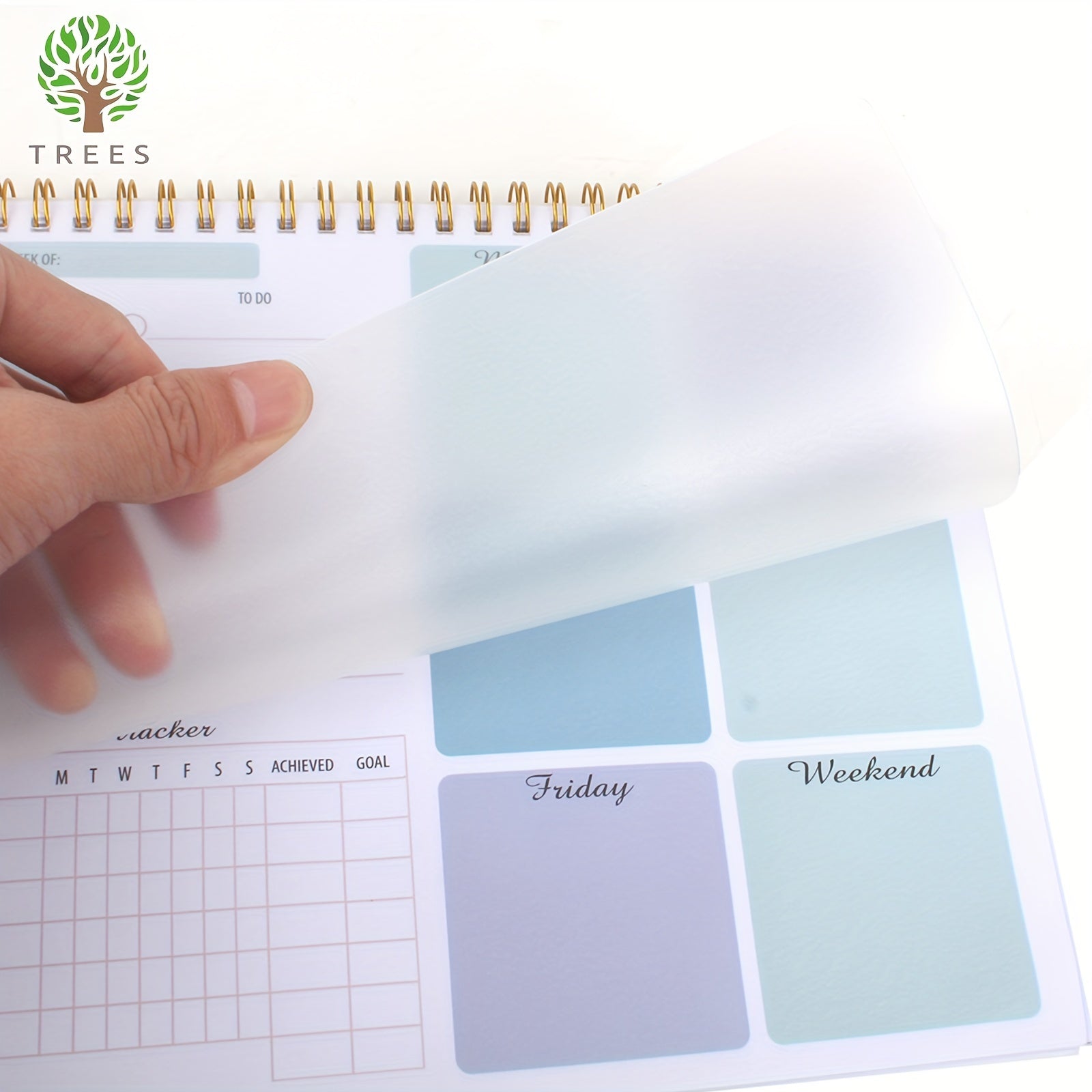 Trees Weekly Planner Spiral Notepad To Do List Habit Tracker 52