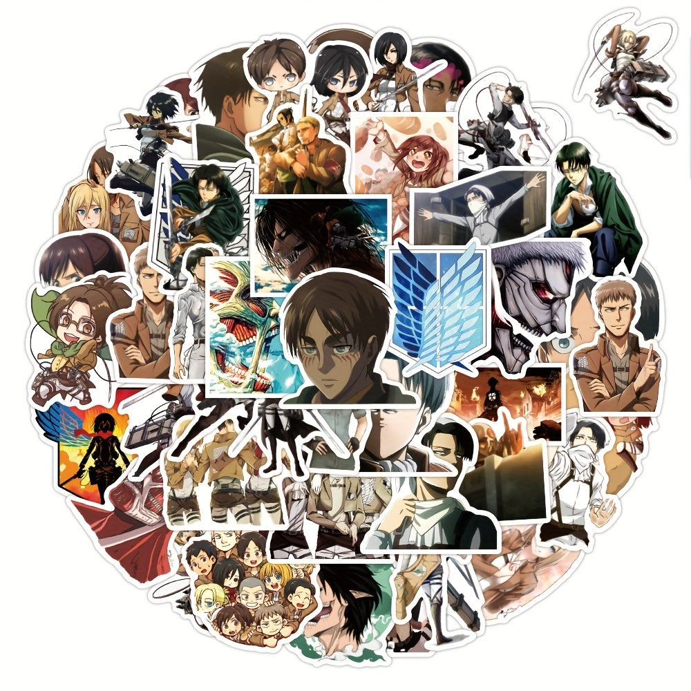 50pcs Anime Cartoon Stickers for Water Bottles Laptop Schoolbag Journal
