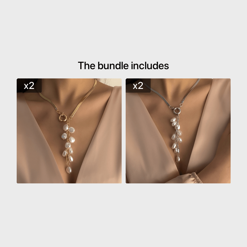 Elegant Faux Pearl Pendant Necklace