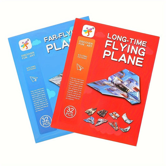 32 Sheets Origami Paper + Book Airplane Instructions