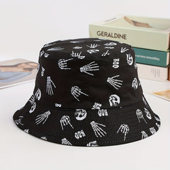 1pc Printed Multicolor Bone Bucket Hat