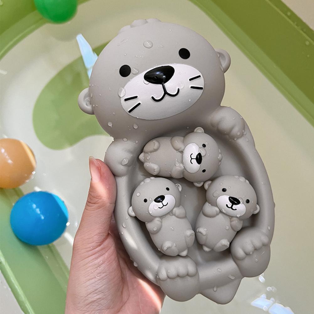 Floating Animal Bath Toys Set Rubber Educational Swimming Pool Playset