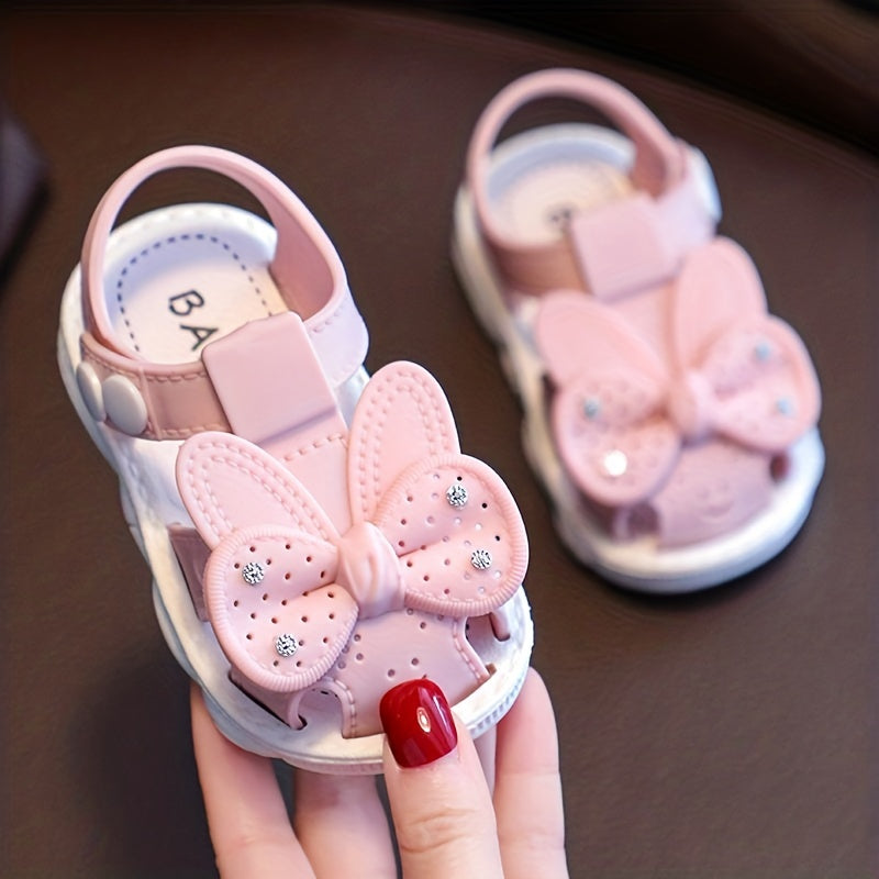 Bunny Bow Kids Sandals Comfortable Secure Buckle Closure