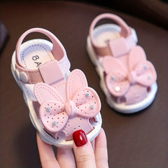 Bunny Bow Kids Sandals Comfortable Secure Buckle Closure