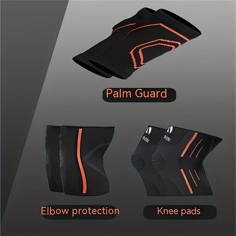 Men's Knee, Elbow, Wrist Guards Set Sports Protective Gear Basketball Pads