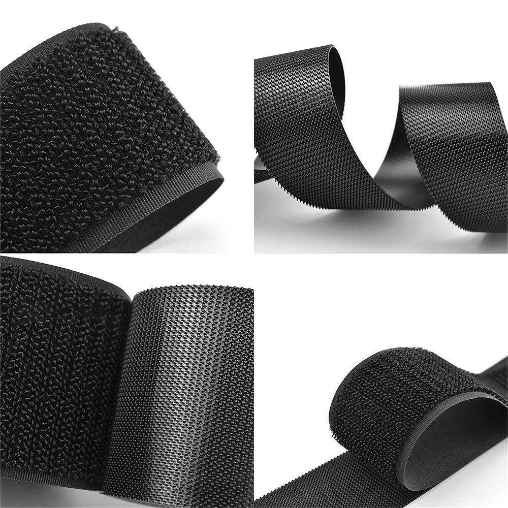 2 Rolls Heavy Duty Adhesive Strips Fastening Hook Tape Nylon Fabric