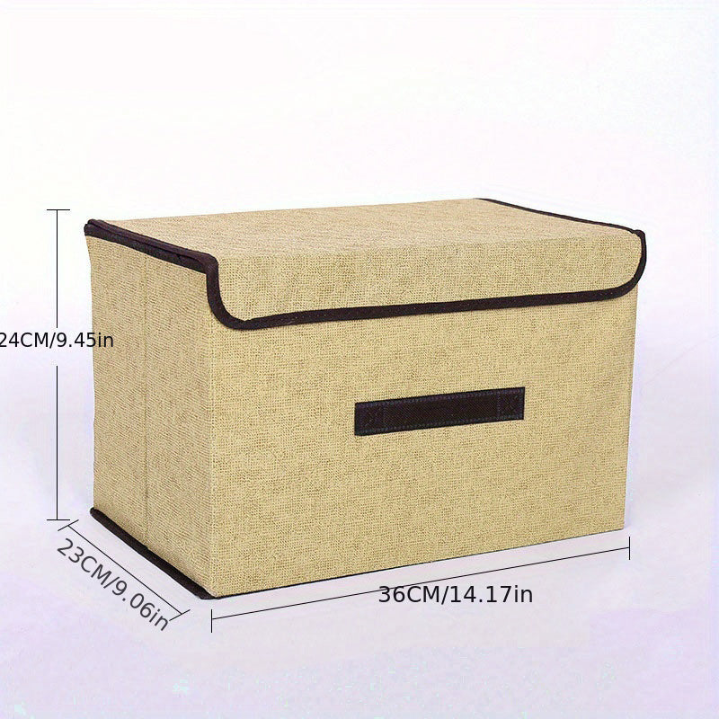 Foldable Non-woven Dust-proof Storage Box & Basket for Clothes, Books, Cosmetics