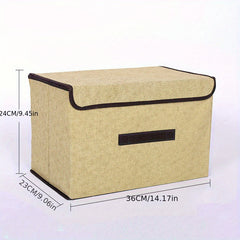 Foldable Non-woven Dust-proof Storage Box & Basket for Clothes, Books, Cosmetics