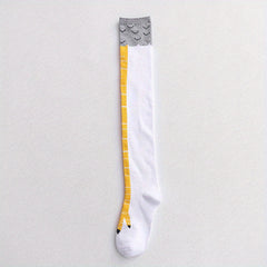 Chicken Feet Pattern Over The Knee Socks Women's Stockings