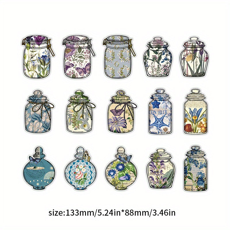15pcs Retro Style Flower DIY Decoration Material Pack