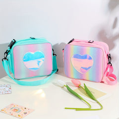 Glitter Rainbow Insulation Bag for Girls