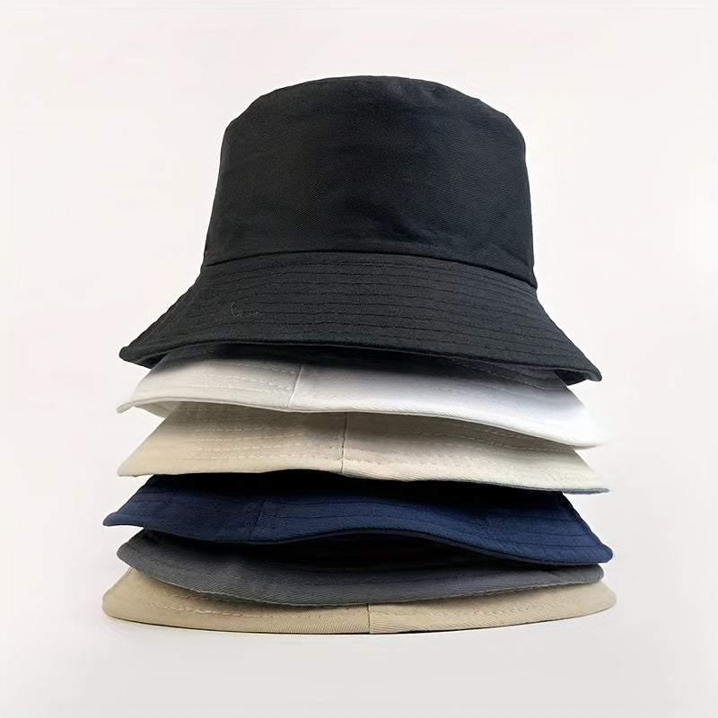 Double-Sided Sunshade Bucket Hat Outdoor Solid