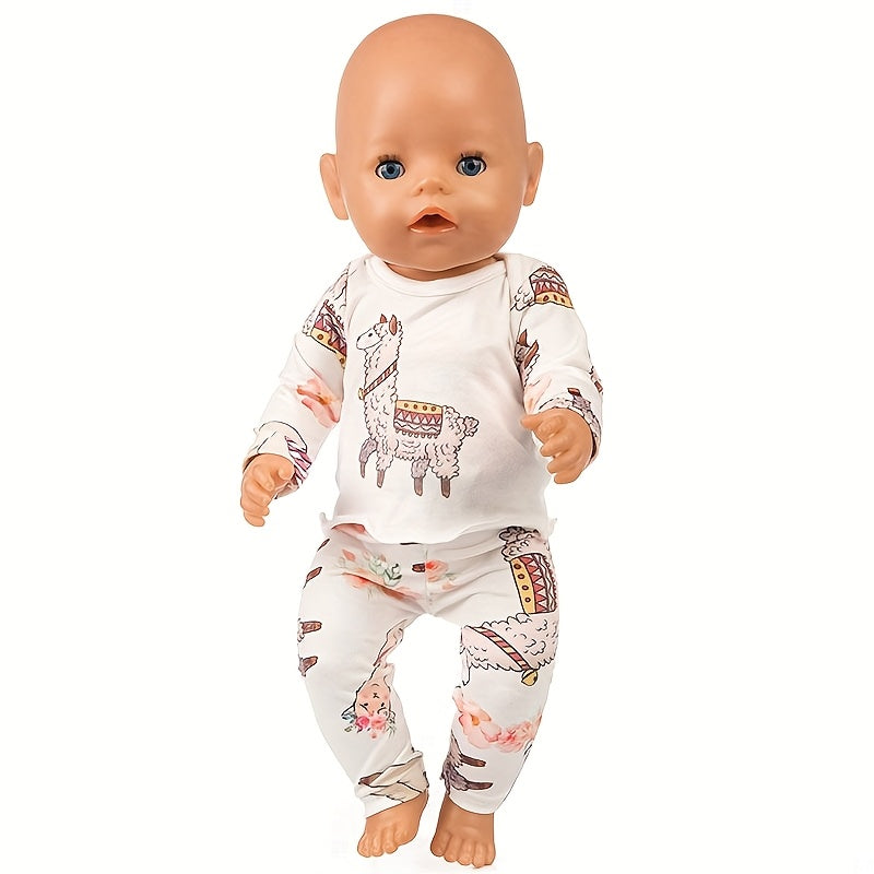 Lamb Pattern Doll Clothes Set for 17 inch Dolls
