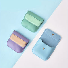 Mini Snap Button Coin Purse Storage Bag Portable Card Holder