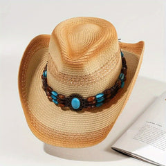 Western Cowboy Straw Hat Boho Beach Hat