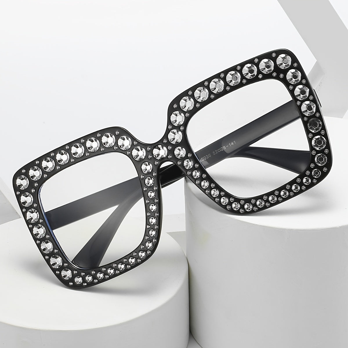 Square Rhinestone Sunglasses for Women UV Protection Shades