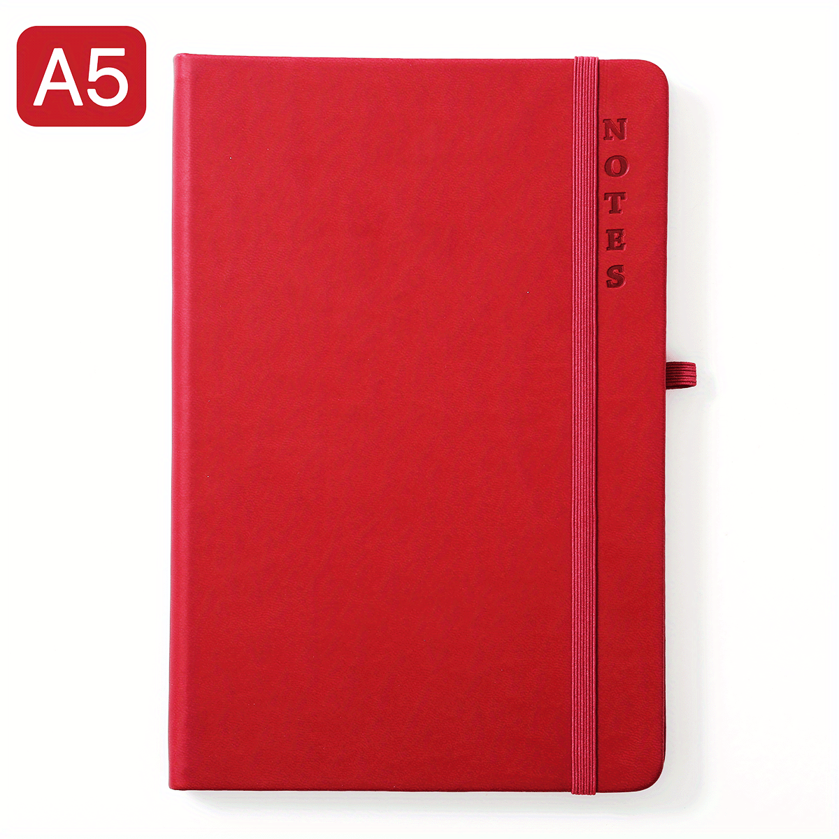 A5 Ruled Notebook w/ Pen Holder 80 Sheets Multiple Colors