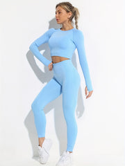 3pcs Seamless Yoga Sets: Top, Tank Top, Leggings