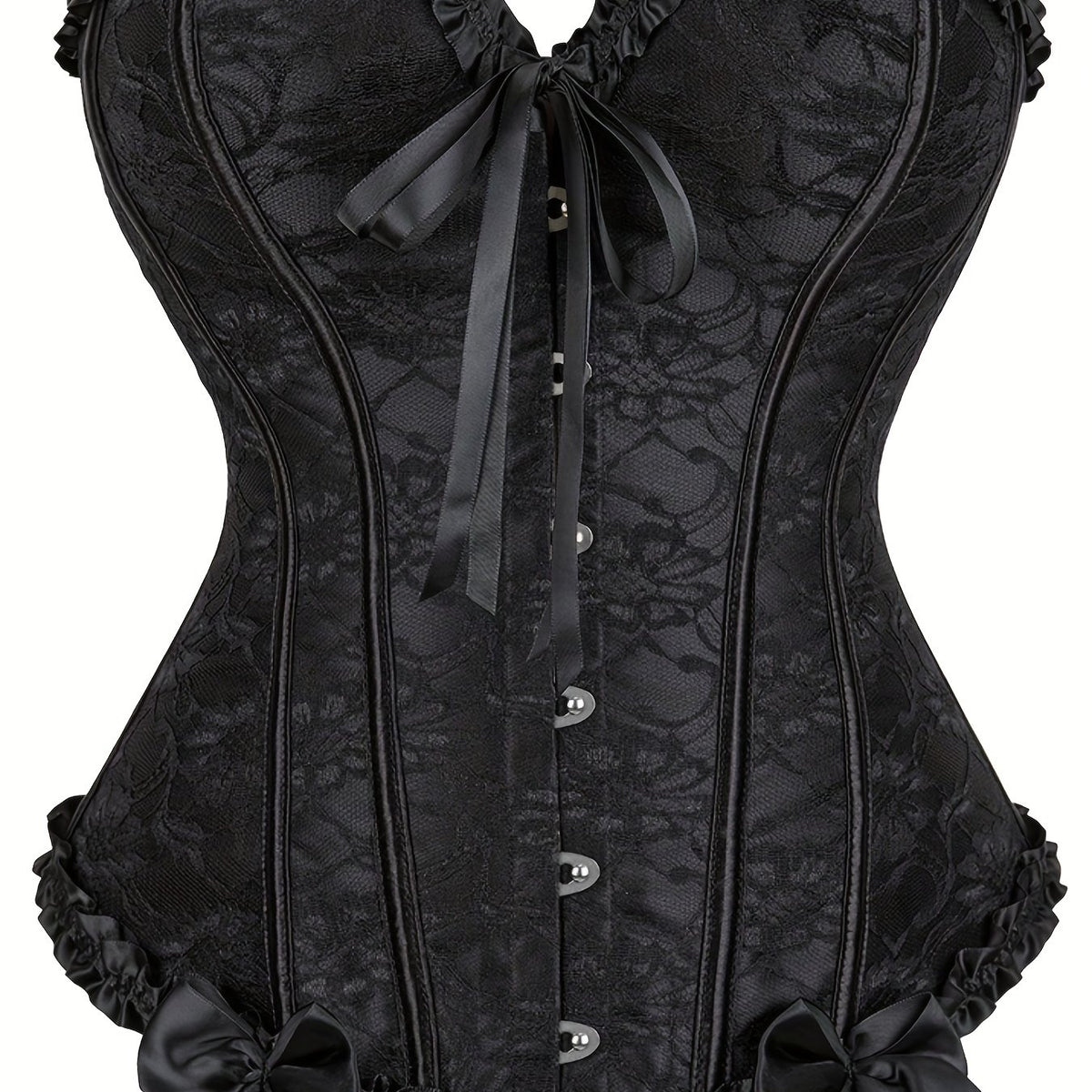 Strapless Corset Bustier Tummy Control Lace Up Body Shaper