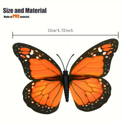 10pcs Orange Artificial Butterfly Wall Wedding Decorations