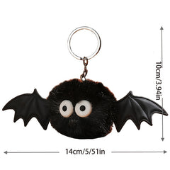Funny Plush Bat Keychain Holiday Party Decoration Car Home Bag Hanging Gift
