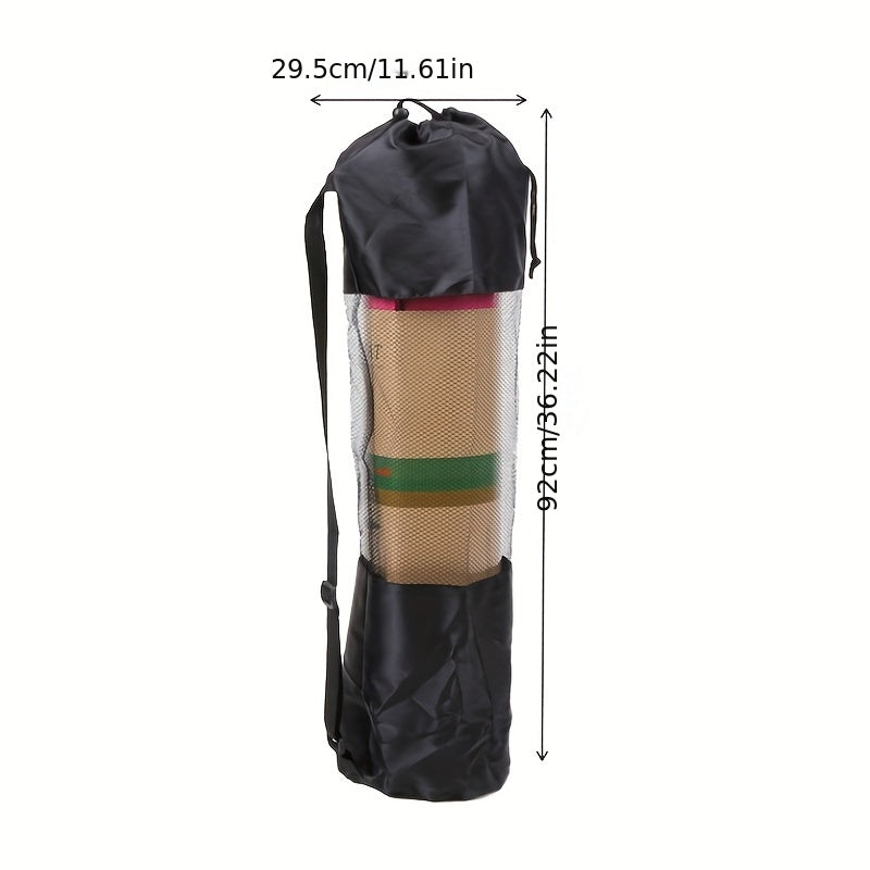 4pcs Adjustable Yoga Mat Drawstring Bag with Mesh Pocket