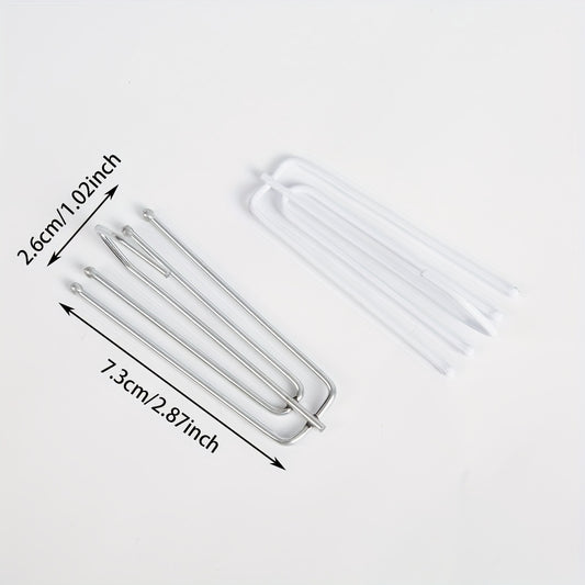 15pcs Metal Pinch Pleat Hooks Curtain Cloth Ring Pleater Tape Hooks