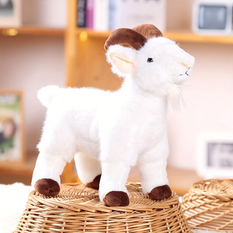 Soft Plush Goat Doll & Realistic Fur Texture