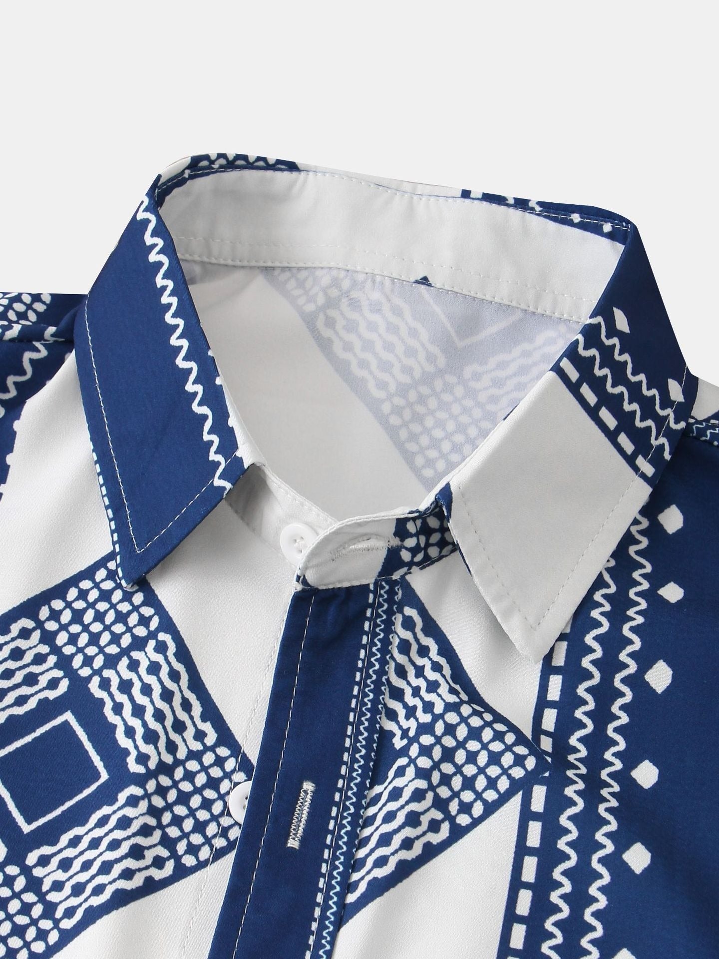 Men's Floral Shirt Casual Slim Short Sleeve Shirt