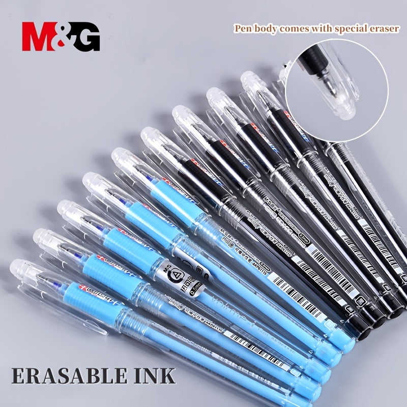 0.5mm Erasable Gel Bullet Pen w/ Rubber Holder - Office & School Supplies