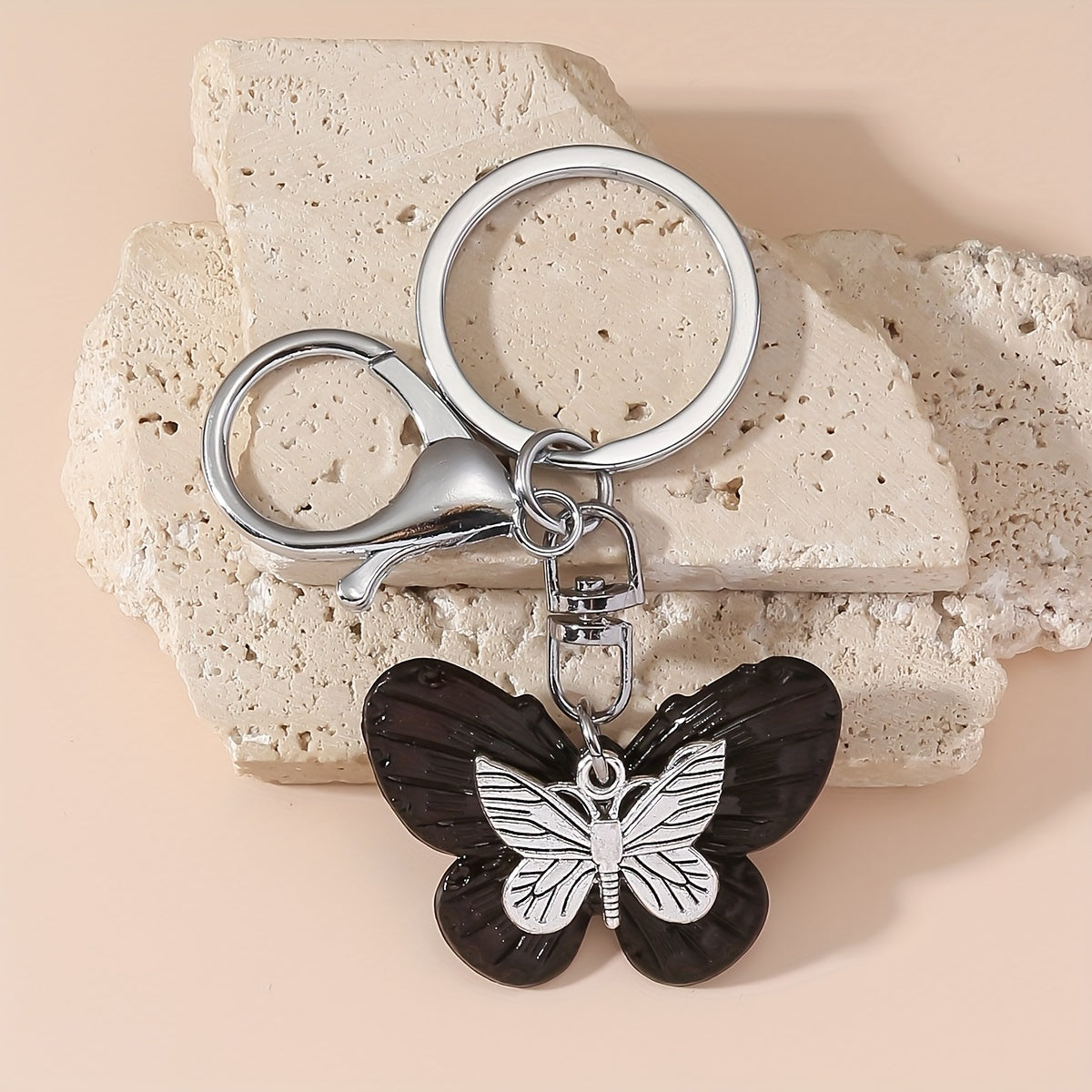 Butterfly Keychain Animal Key Ring Bag Charm Gift For Mom