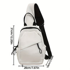 Large Capacity Sling Bag Nylon Zipper Crossbody Bag Casual Shoulder Purse