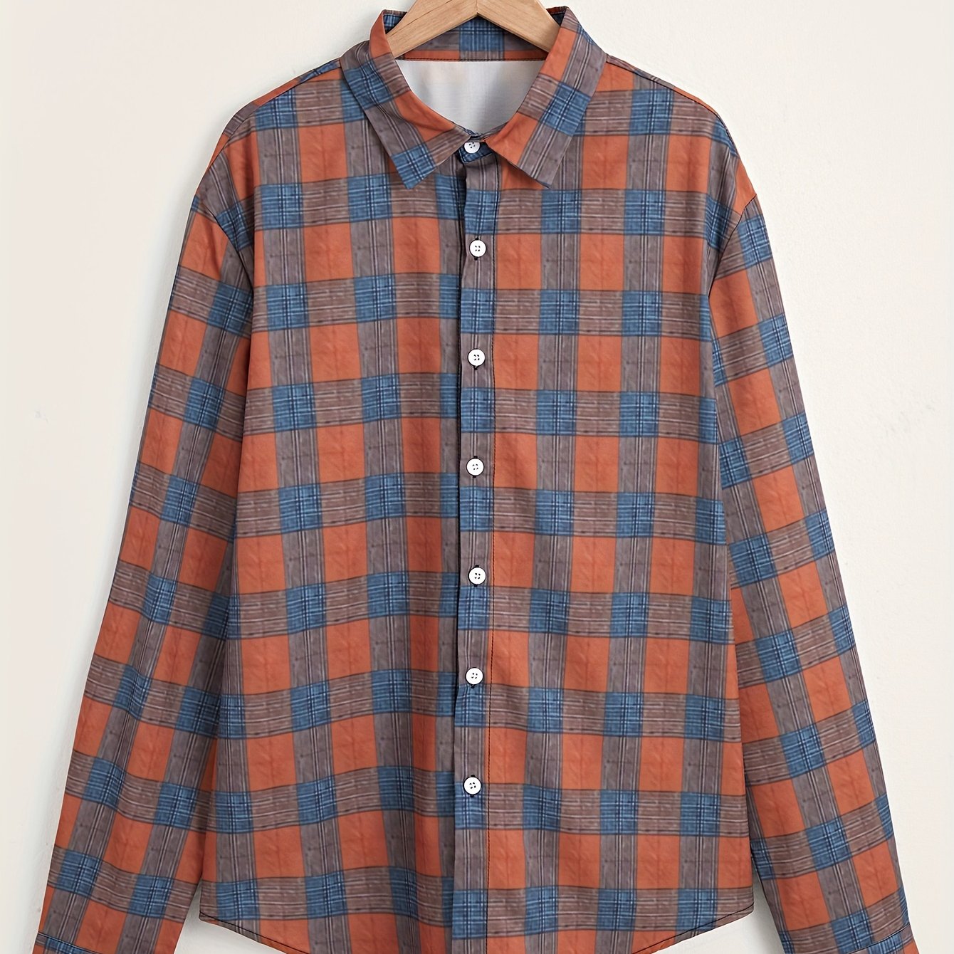 Men's Plaid Long Sleeve Shirt Spring Autumn