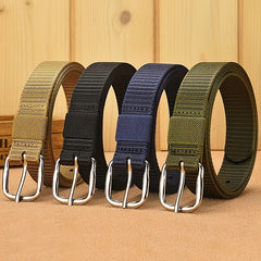 Solid Casual Belt Classic Square Buckle Unisex Sports Belt