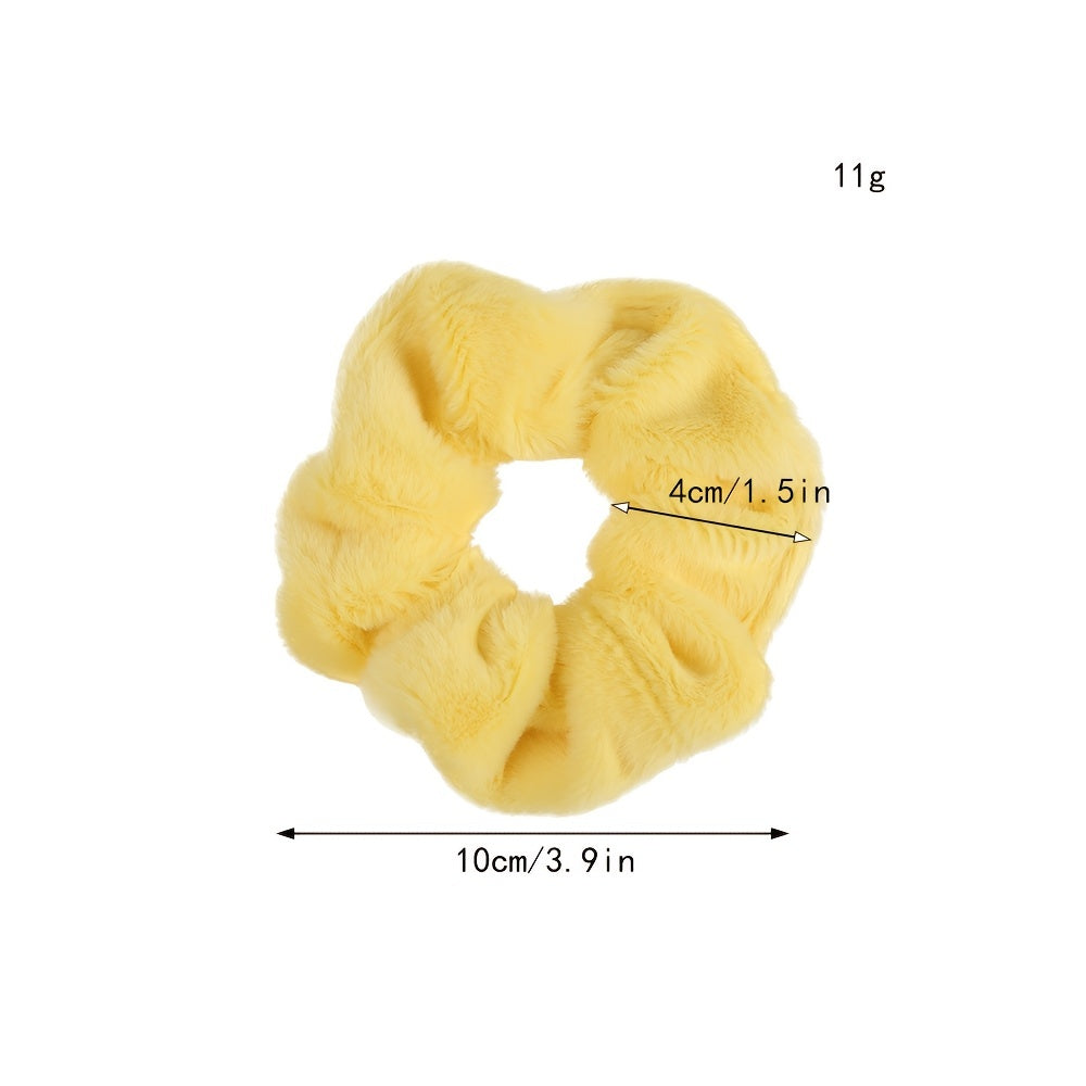 Solid Color Soft Scrunchie Hair Ties Ponytail Holder 1pc