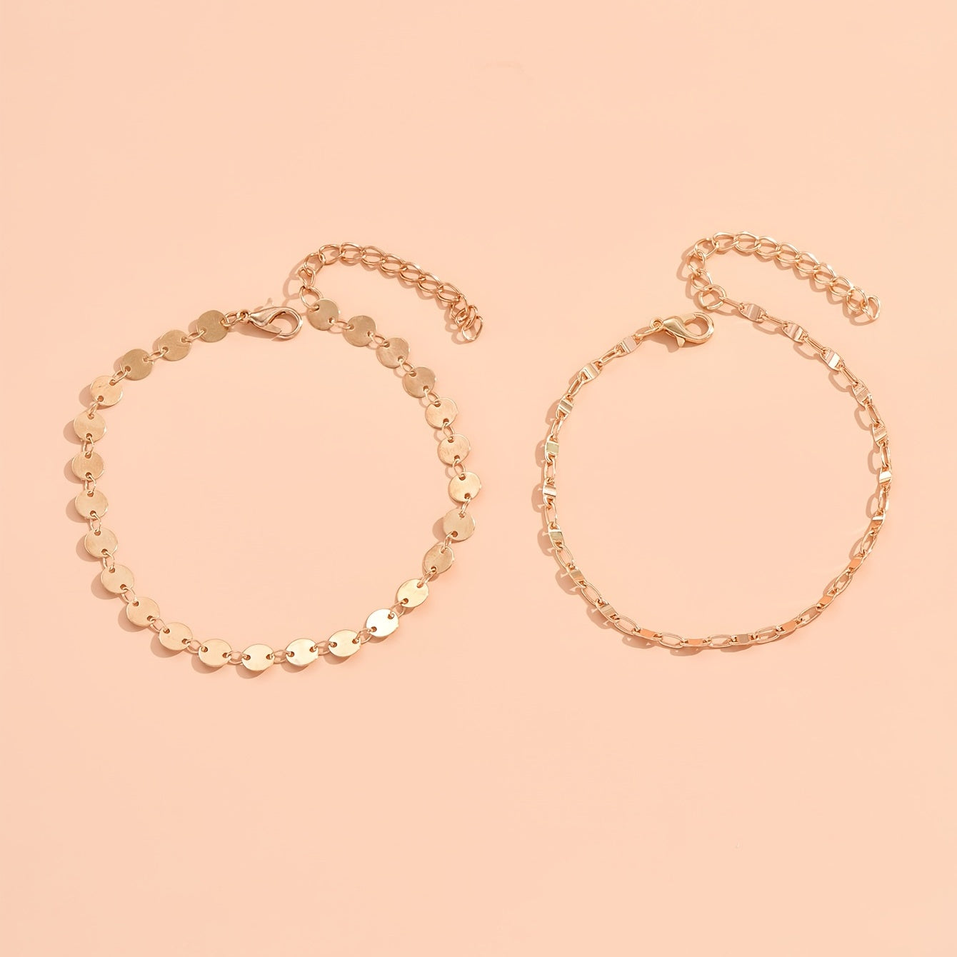 Dainty Twist Knot Anklet Chain Hollow Alloy Link Chain Beach Surfing Jewelry