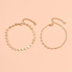Dainty Twist Knot Anklet Chain Hollow Alloy Link Chain Beach Surfing Jewelry