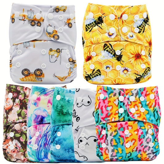 Cute & Reusable Baby Cloth Diaper - Waterproof