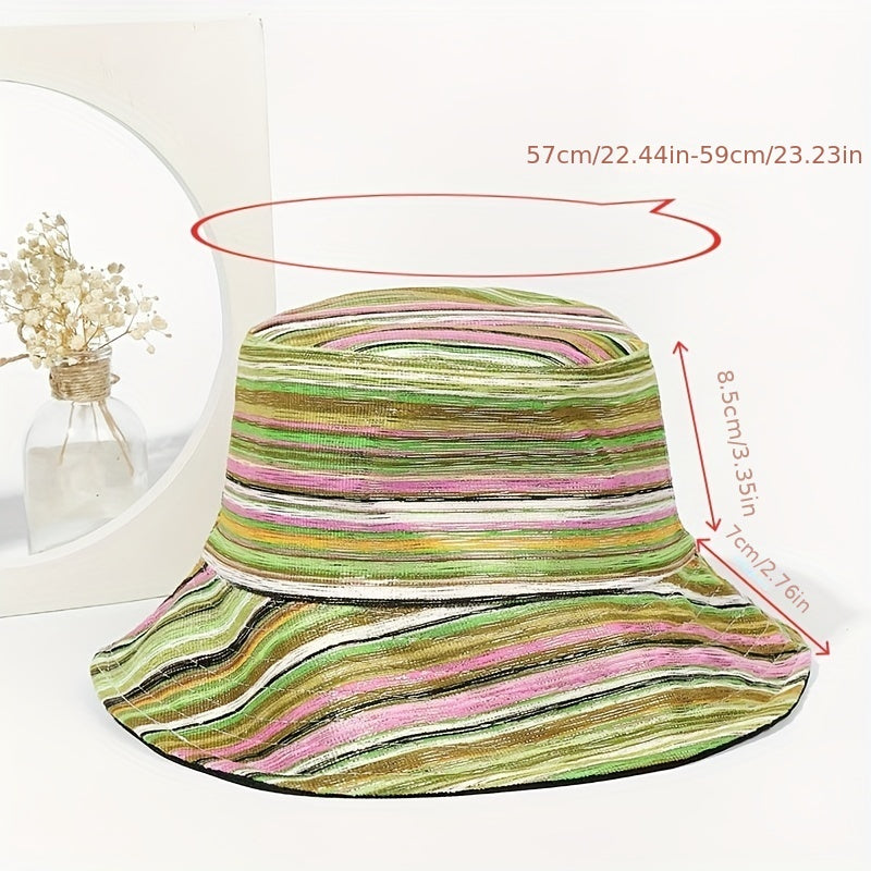 Unisex Bohemian Style Sunshade Bucket Hat for Outdoor Travel