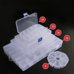 Adjustable Plastic Storage Box for Small Components & Jewelry Tools