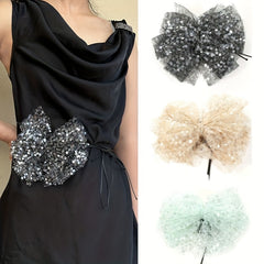 Y2K Sequin Bowknot Sash Belt Lace Up Waist Belt Boho Decor Beach Belt Women